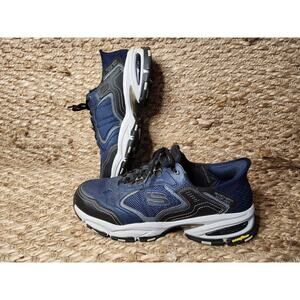 Skechers Mens 10.5 Slip-Ins Vigor 3.0 Drafting Sneaker Shoes Navy Black AntiSlip